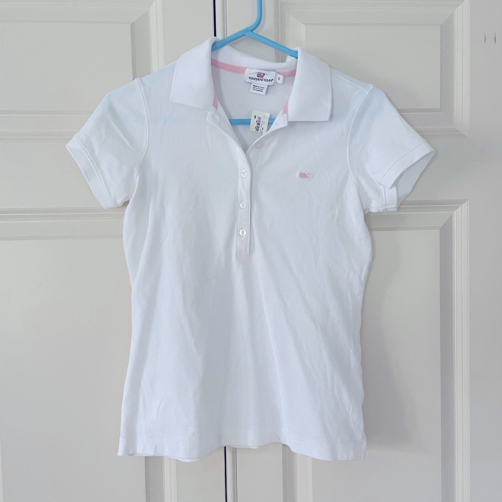 Vineyard Vine White Polo, Women’s Small